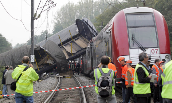 Emergency workers are seen at work, 11 O