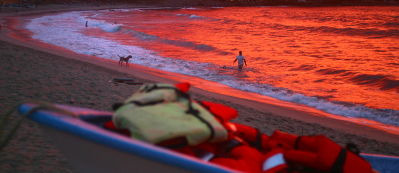Sunset in Sayulita, on Mexico's Pacific Coast.