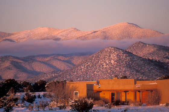 Snowy Sangre de Cristo Mountains near Santa Fe