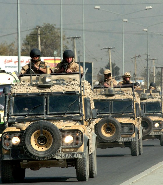 British soldiers of the NATO-led Interna