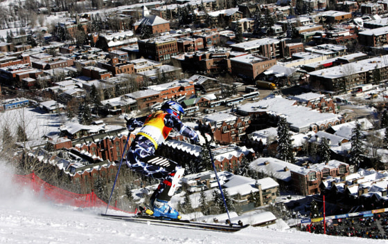 Hedda Berntsen of Norway drops down the