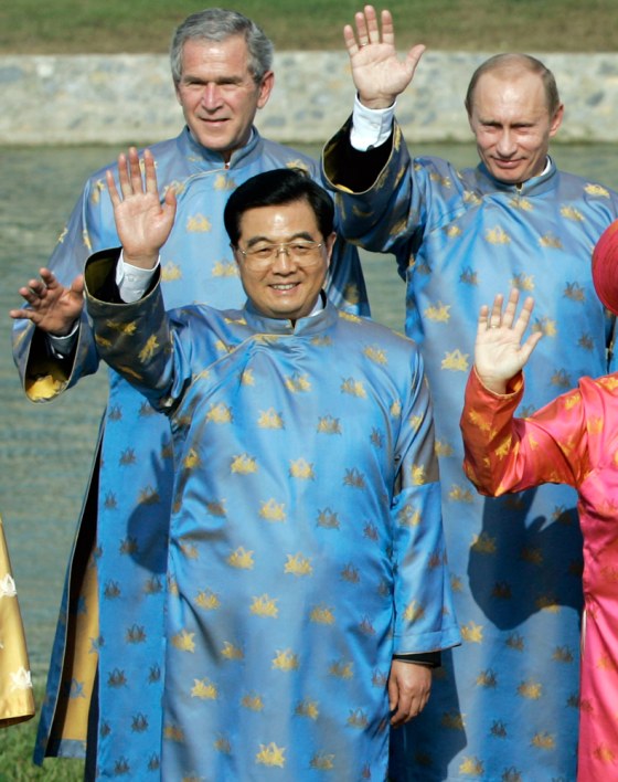 George W. Bush, Vladimir Putin, Hu Jintao