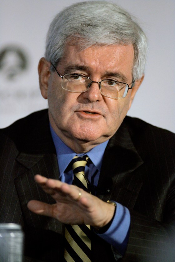 Former Speaker of the House Newt Gingrich talks about the GOP loss of Congress while addressing medical practitioners at a family practice on Nov. 9 in Alpharetta, Ga.