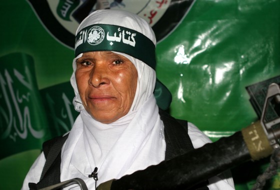 Fatma Omar An-Najar, a Palestinian grandmother who blew herself up while trying to attack Israeli troops in Gaza, appears in a video testament released by the Palestinian militant group Hamas on Thursday.