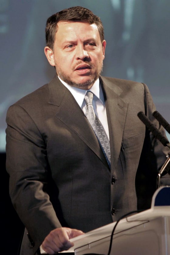 Jordanian King Abdullah II delivers a sp