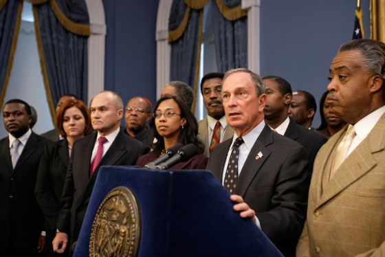 Raymond Kelly, Michael Bloomberg, Rev. Al Sharpton