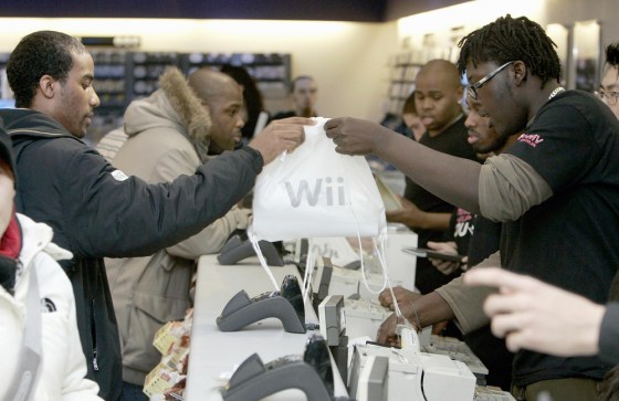 Gaming fans purchase a Wii Nintendo cons