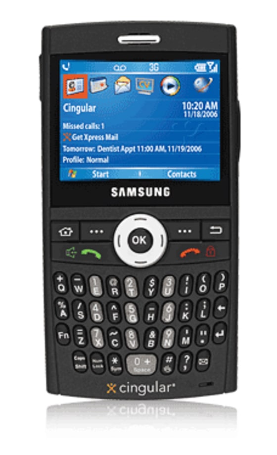 Samsung's new Blackjack smart phone is being offered exclusively by Cingular.