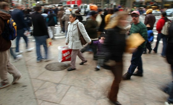 Shoppers pack New York's 34h Street in a December 2003 file photo. The city of 8.2 million is expected to grow by at least 1 million people over the next 25 years.