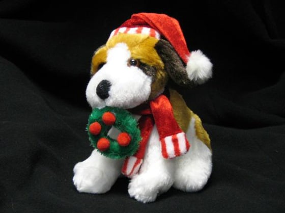 Wal-Mart has voluntarily recalled about 56,000 stuffed Christmas Beagles, one of which is shown here, because of a possible choking hazard to young children.