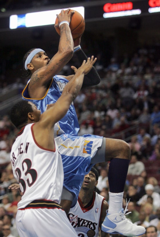 Carmelo Anthony, Willie Green, Allen Iverson