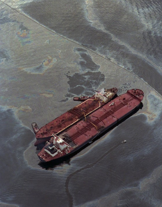 The Exxon Valdez ran aground in Alaska's Prince William Sound in 1989, spilling more than 270,000 barrels of crude oil. The slick covered roughly 1,500 miles of Alaskan coastline.