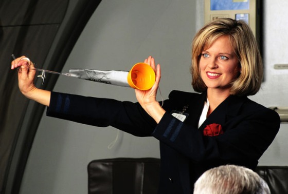 Every traveler has heard the famed airline safety demonstration. While it's important to keep safety in mind, it's OK to enjoy the humorous aspect of the presentation, too, columnist and flight attendant James Wysong writes.