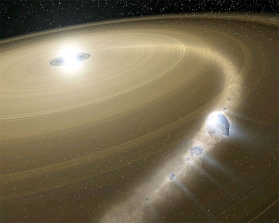 Crashing comets create dusty death shroud