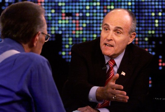 Former New York city mayor Giuliani announces that he is a candidate for president of the United States on Larry King Live