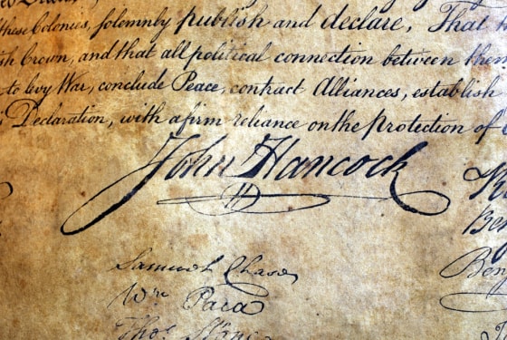 rare copy of the declaration of independence found