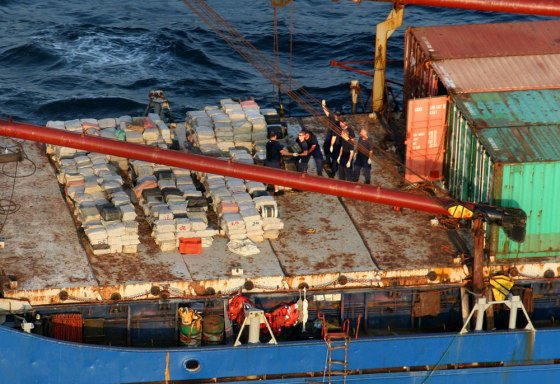 Panamanian police seized a boat off the nation's Pacific coast carrying 21.4 tons of cocaine in one of the biggest maritime cocaine busts anywhere on record, officials said Monday.