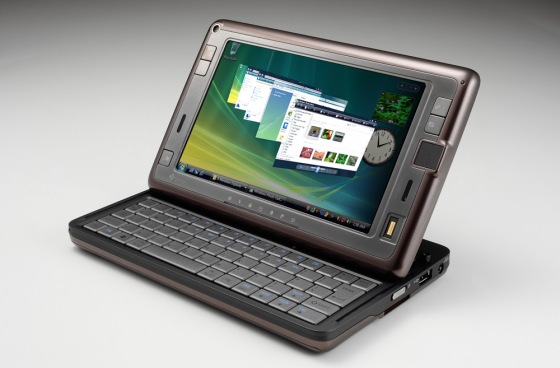 You can see from the photo that the Shift runs on Windows Vista but don't be completely fooled — it's really a cell phone at heart.