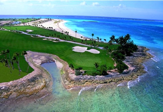 In the shadow of the spires of the Atlantis Casino, the Ocean Club at Paradise Island (near Nassau) has gained notoriety for hosting the Michael Jordan Celebrity Invitational Tournament each January.