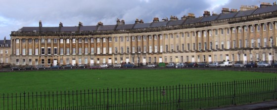 The elegant Georgian architecture of the Royal Crescent, a series of mansions built in a semicircle in the late 1700s in Bath, England, is pictured in this file photo. The Thermae Bath Spa opened last summer and has proved to be a hit with stressed-out Brits and tourists from all over the world.