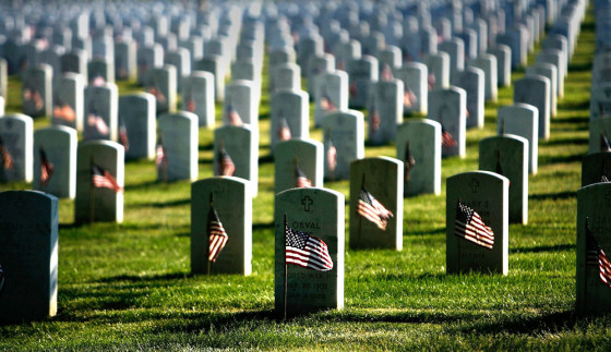 Flags Are Placed At Arlington National Cemetery Graves
