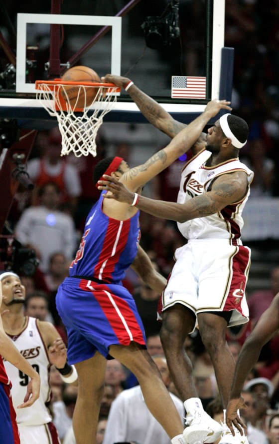 Detroit Pistons agaisnt the Cleveland Cavaliers in the Eastern Conference Finals in Ohio