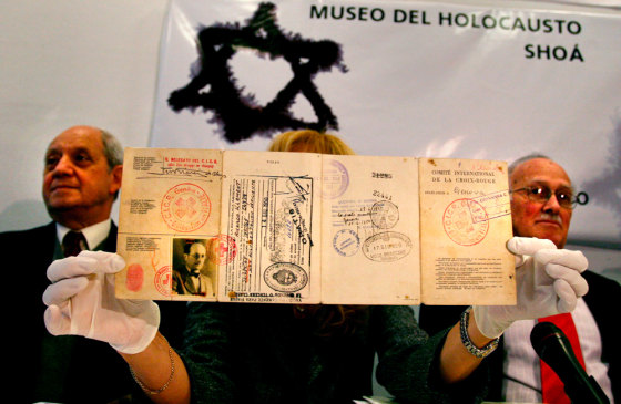 Fake 1950 passport used by the high-ranking Nazi, Adolf Eichmann