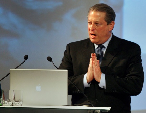 Former U.S. Vice President Gore speaks at the Closing Plenary Session of the Global Warming and Climatic Change Conference in Santiago