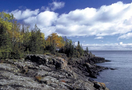 Accessible only by boat or seaplane, Isle Royale National Park in Michigancovers 850 square miles of territory including one large island, 400 smaller islands and parts of Lake Superior, the largest freshwater lake in the world. 