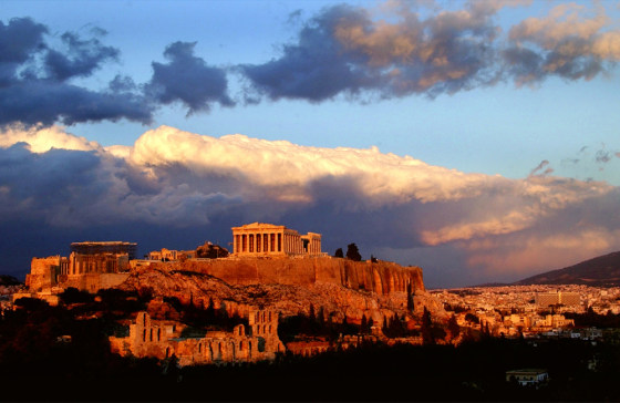 The Parthenon in Athens, Greece, is among the European structures seeing thermal stress from climate change. Less rain in southern Europe will also force authorities there to spend more money to clean monuments blackened by pollution.