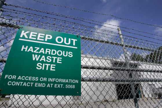 The four chemicals being reviewed include trichloroethylene, a plume of which was found under the Camp Lejeune, N.C. The Marine base has since set up this treatment center. The chemical was used for degreasing metals and the plume came from a waste disposal site on base. Contamination of drinking wells years ago at the base has since led to health concerns.