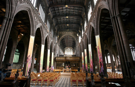 The interior of Manchester cathedral is