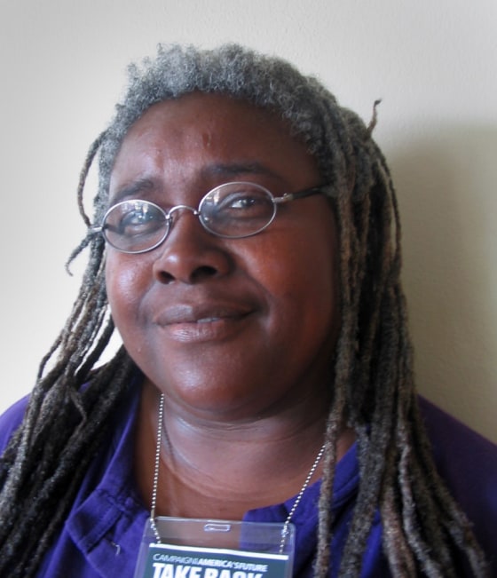 New York union organizer Florence Johnson took part in the Take Back America conference in Washington