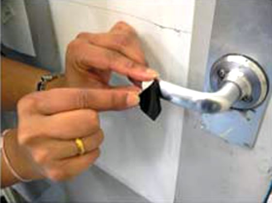 Gelatin tape can be used to collect fingerprints and "chemically photograph" them using highly sensitive instruments for chemical analysis. 