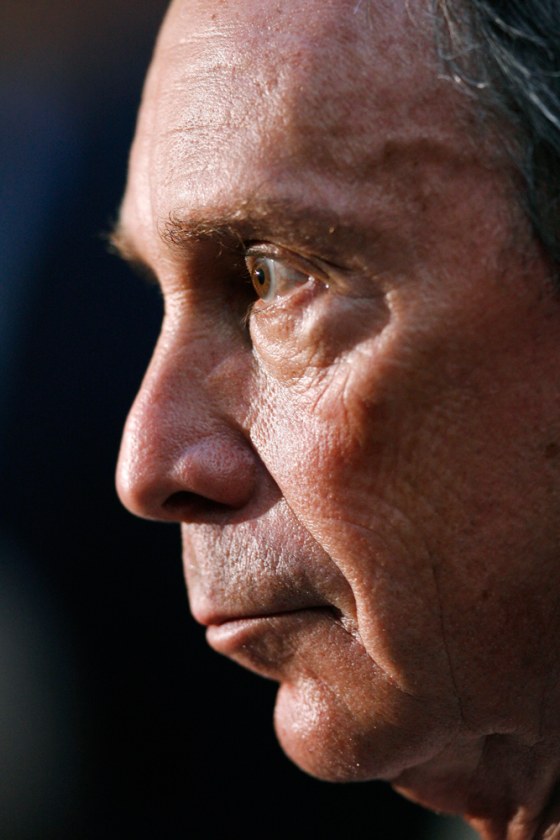 New York Mayor Michael Bloomberg attends a press conference to discuss an explosion near Grand Central Station in New York