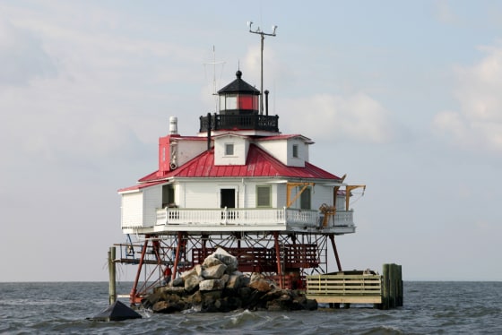 The Thomas Point Shoal Lighthouse on the Chesapeake Bay opened for tourist visits in July for the first time in its history. The lighthouse was built in 1875.