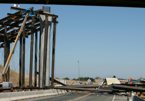 The collapsed overpass was being built over Highway 149 where it intersects with Highway 70, about an hour north of Sacramento.