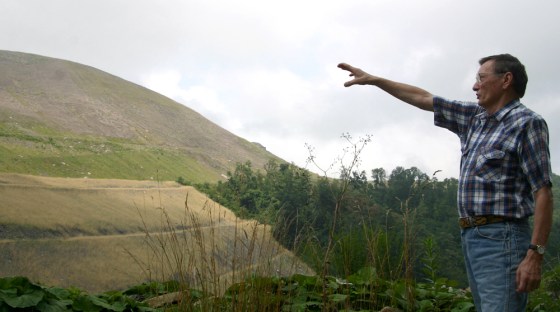 This hillside in Eolia, Ky. has seen strip mining and neighbor Sam Gilbert, himself a former strip miner, fears his well water has been contaminated as a result.
