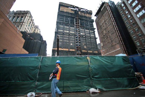 The site of the Deutsche Bank building remained closed for work Monday as investigators looked into the cause of a deadly blaze.