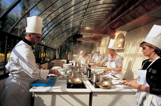 Singles staying at the Villa San Michele in Tuscany may opt for a two-night package in which they learn cooking techniques for one. In between lessons, the hotel can help arrange wine tasting trips to the nearby Chianti vineyards. The villa's 46 rooms overlook the surrounding vineyards. Cost: Starting from $1,300 for two nights, includes accommodations and cooking classes.