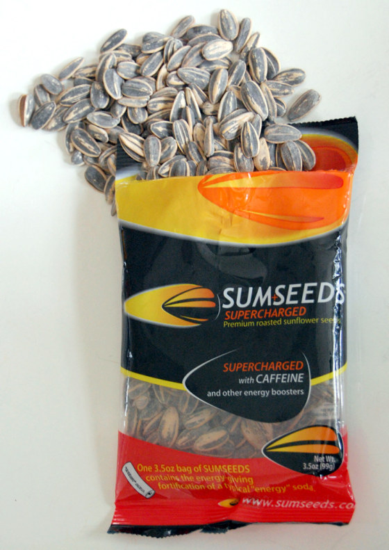 A bag of Sumseeds give about the same jolt as your morning cup of joe.