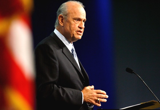 Former Senator and actor Fred Thompson speaks and attends the 108th National Convention Veterans of Foreign Wars of the U.S.