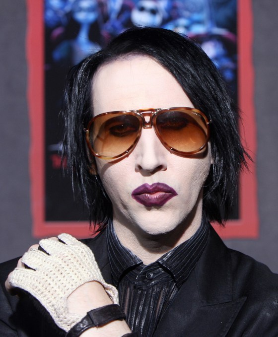 Rock singer Marilyn Manson arrives at th