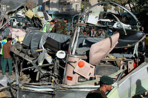 Suicide bomb attack on Afghan Army bus in Kabul