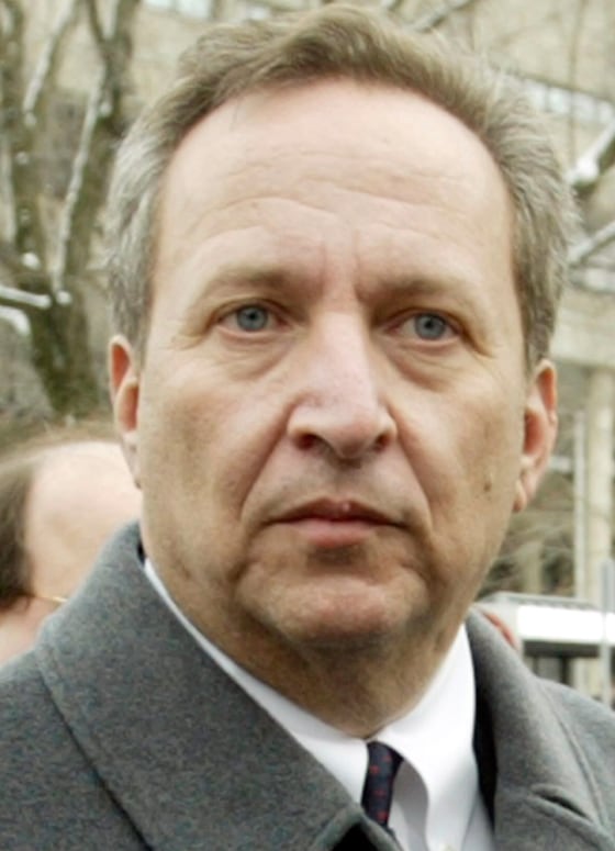 Harvard President Summers walks to an undergraduate faculty meeting