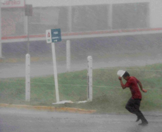 Hurricane 'Dean' comes ashore for the second time