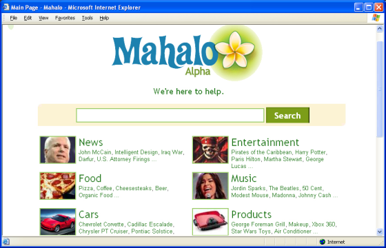 Dot-com luminary Jason Calcanis thinks his search site, Mahalo.com, will serve up more meaningful results than rivals Google and Yahoo.