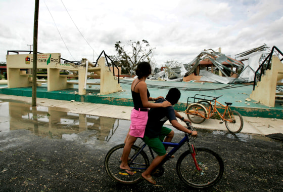 This building in Limones, Mexico, was destroyed by Hurricane Dean last August. Glitzy resorts on the Mayan Riviera were spared, but vulnerable Mayan villages were exposed to the full fury of one of history's most intense storms.