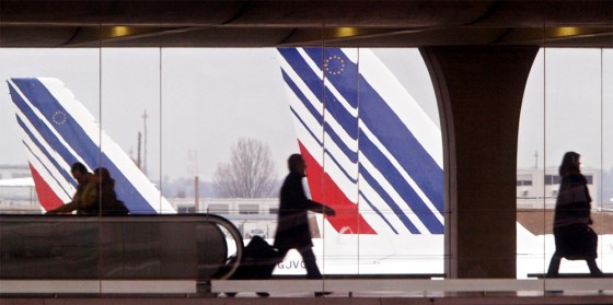 Image: Air France terminal in Paris on Dec. 25