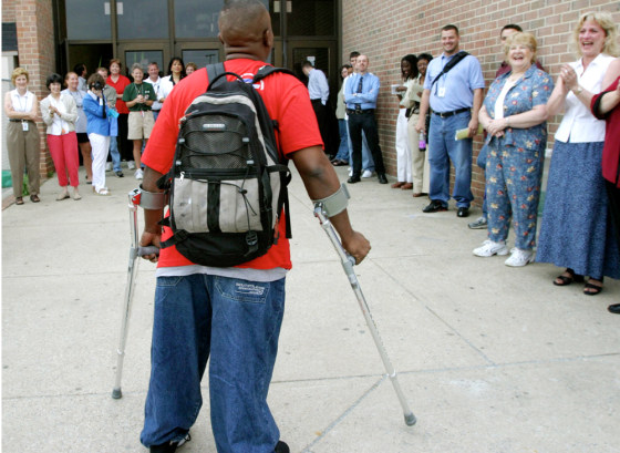 Ali Mohammed, a high school senior, lost both is legs when he was&nbsp;8 after an attack on his family's home in Mogadishu.